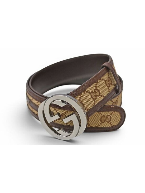 Gucci | Accessories | Gucci Belt Gg Buckle Brown Beige 85  display picture 3